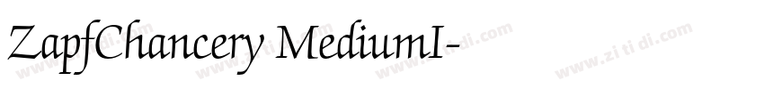 ZapfChancery MediumI字体转换